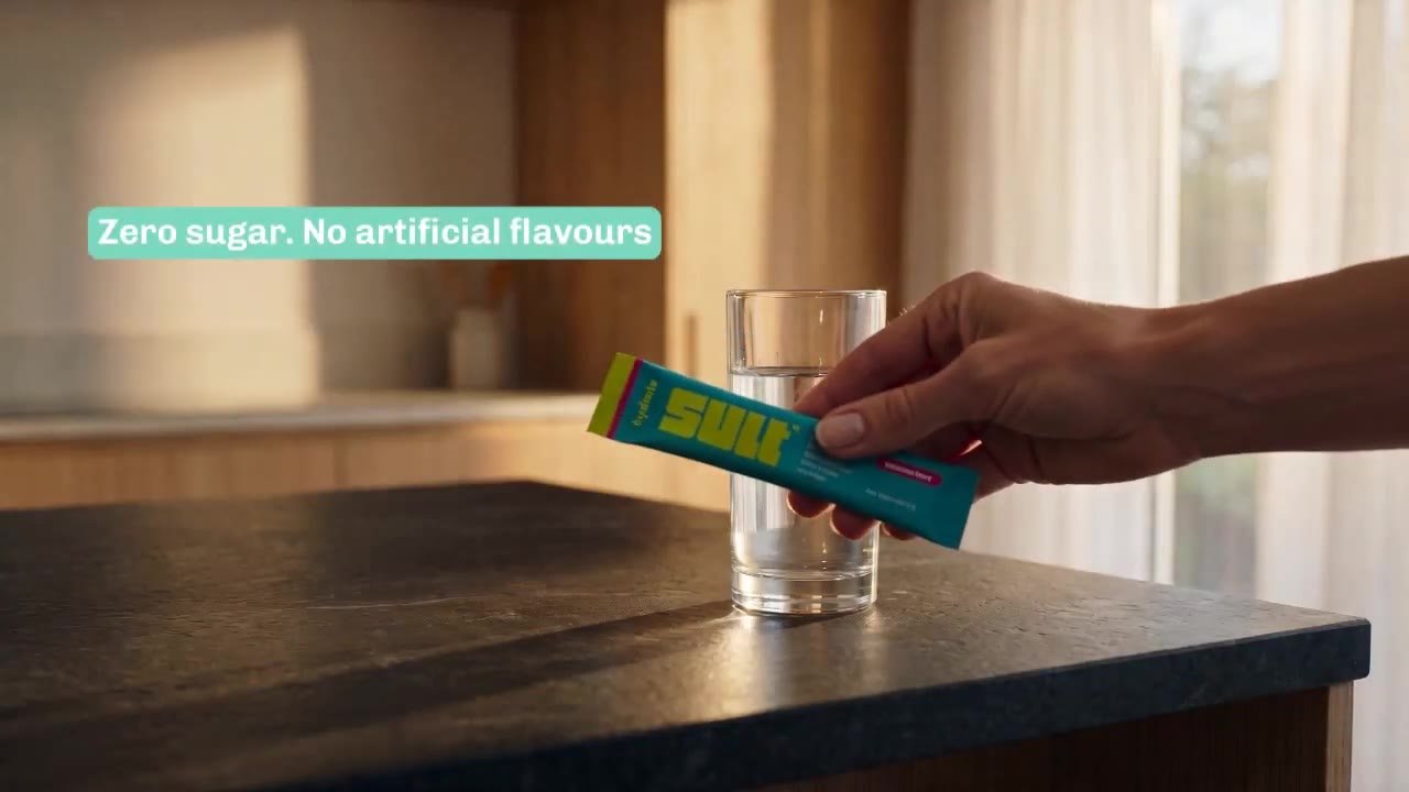 Electrolyte Drink Brand, Energy and focus angle. Spec work by Continental7.